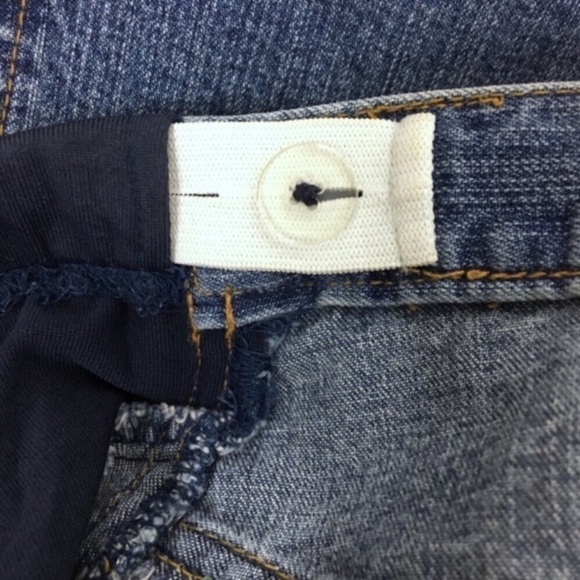 OLD NAVY Maternity Skirt Denim Jean Pencil Stretch Belly Band Minimalist Small - Picture 4 of 7